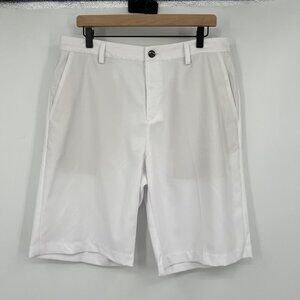 Adidas Golf Shorts Mens 32 White Climalite Tech Flat Front